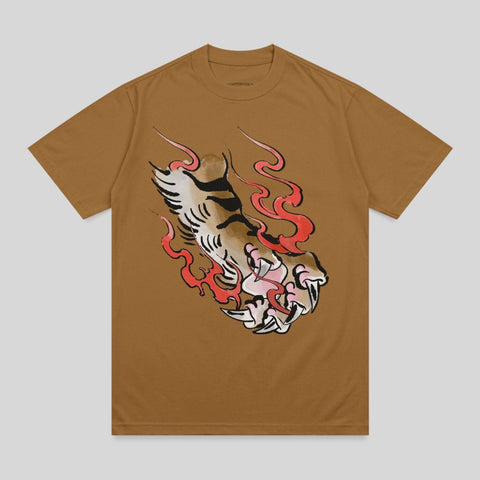 Tiger Claw Fierce Fire Design Graphic Brown product type