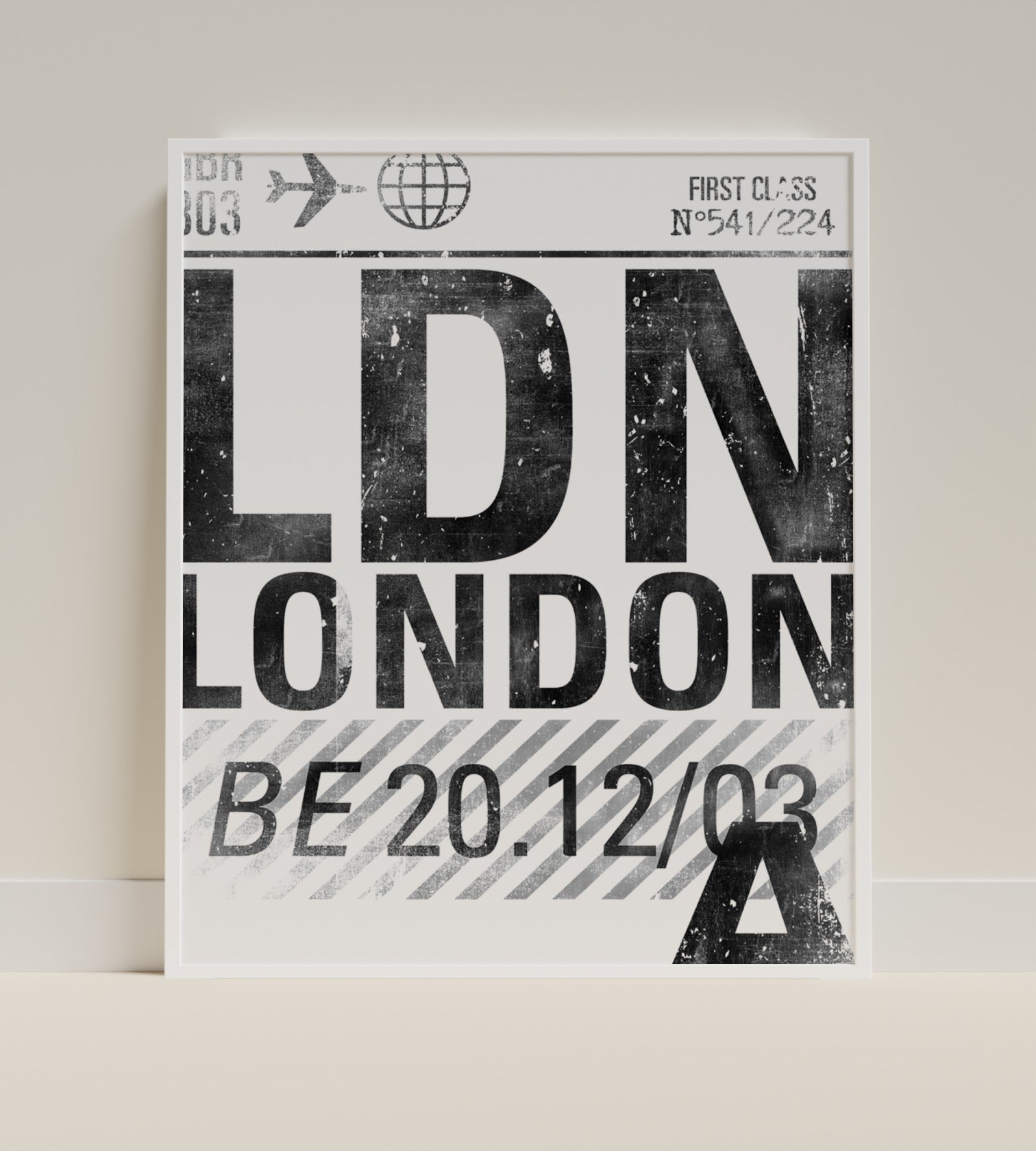 LDN London BE 20.12/03 First Class Wall Art Print