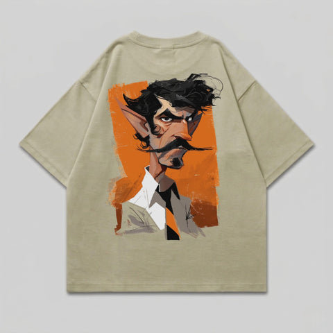 Grumpy man big mustache cartoon print clothing product type
T-shirt, Graphic Tee, Cartoon Character, Stylized Print, Man Portrait, Big Mustache, Grumpy Face, Unique Design, Artistic Shirt, Quirky Apparel, Back Print, Streetwear, Casual Top, Orange Accent, Beige Shirt, Black Hair, White Collar, Expressive Art, Fantasy Inspired, Illustration