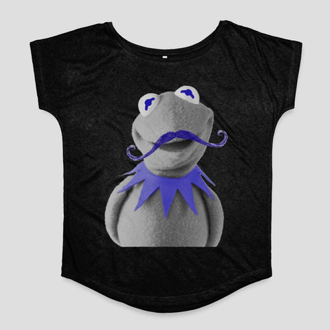 Funky Mustache Frog Graphic Tee Shirt
