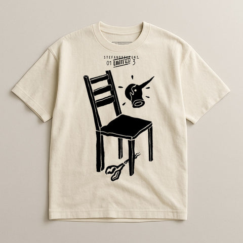 Minimalist Graphic Chair Design T-Shirt for Casual Wear