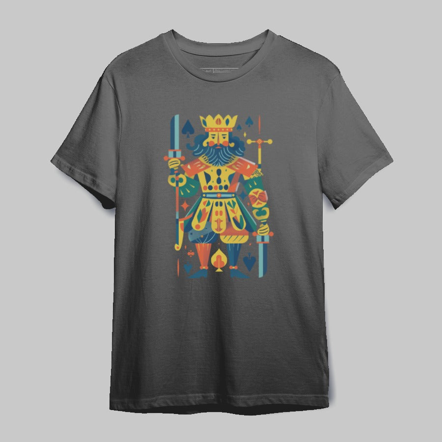 Colorful King of Spades Graphic Print T-shirt