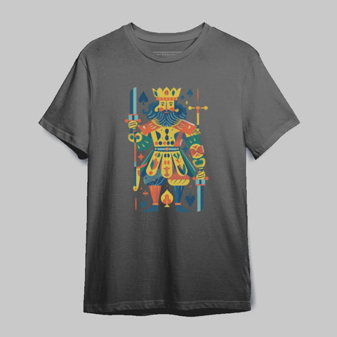 Colorful King of Spades Graphic Print T-shirt
