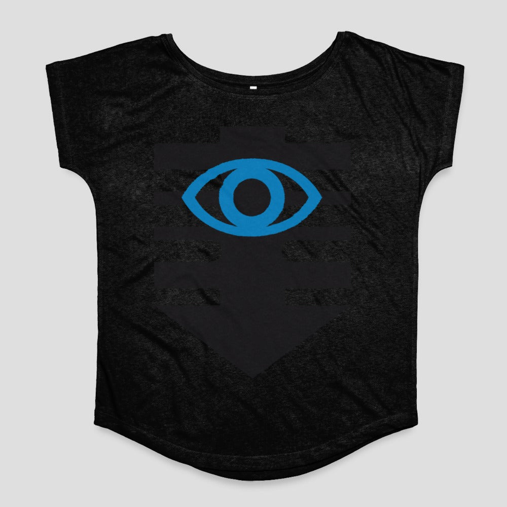 Stylish Black Tee with Blue Eye Design Product