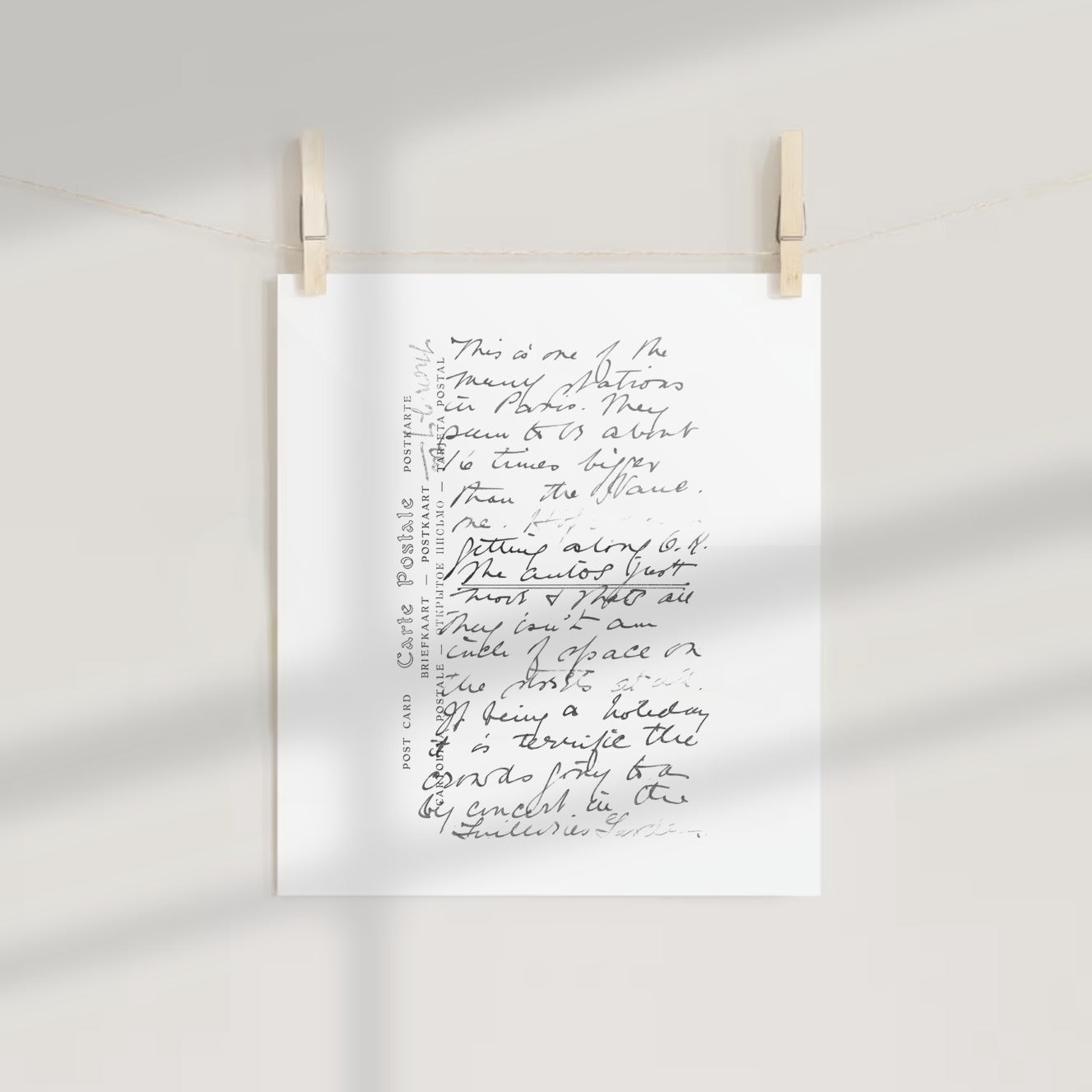 Handwritten Text Art Hanging Decor Print Poster