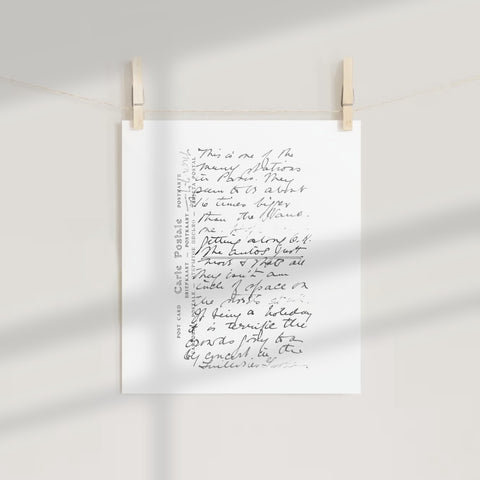 Handwritten Text Art Hanging Decor Print Poster