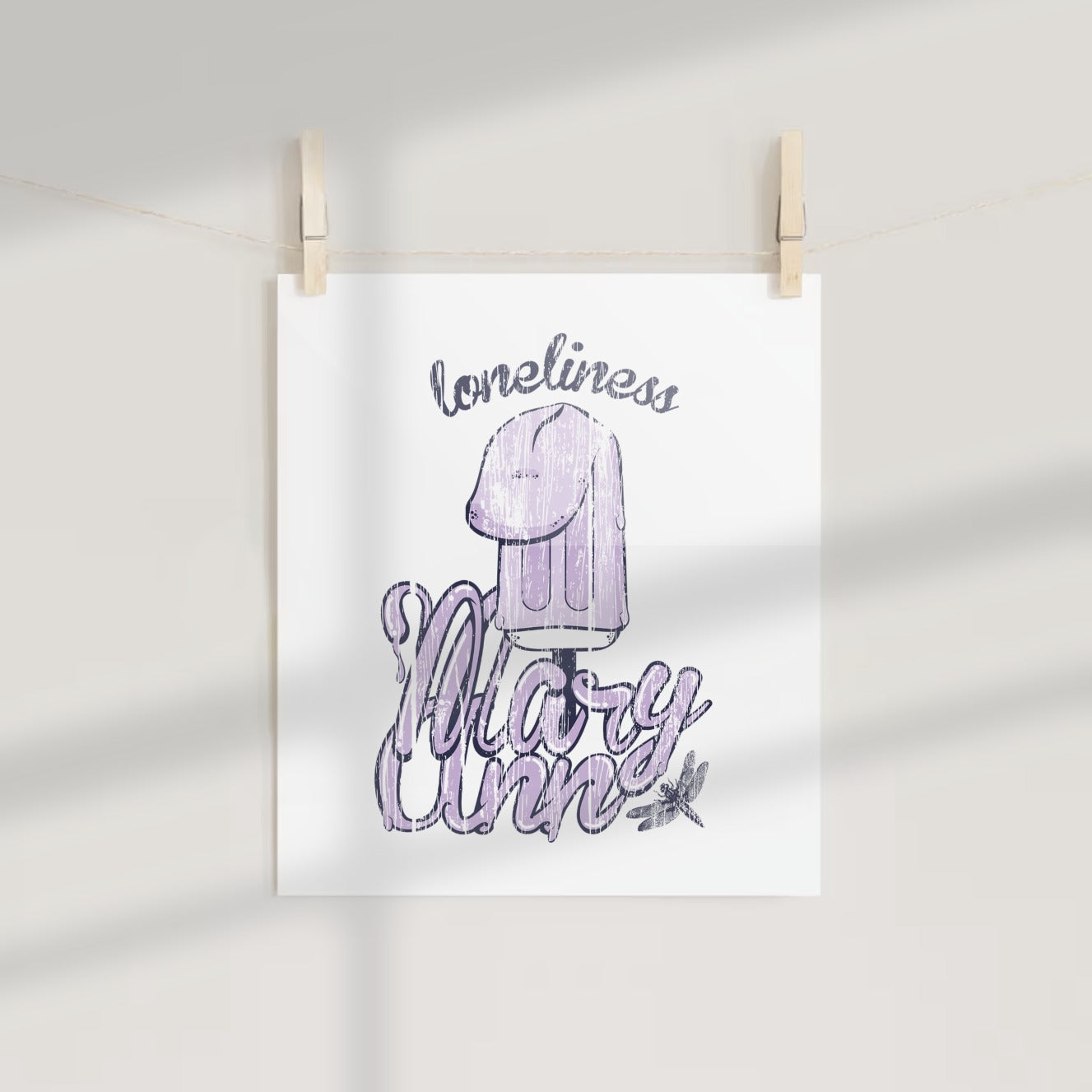 Loneliness Mary Ann Design Graphic Art Poster