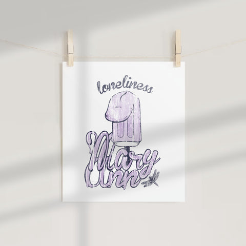 Loneliness Mary Ann Design Graphic Art Poster