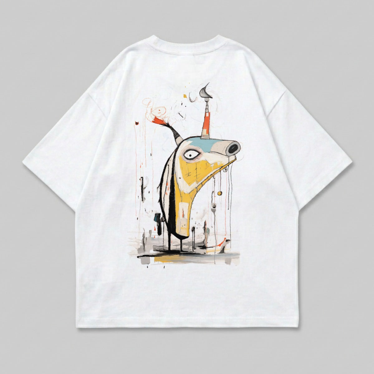 Abstract Whimsical Creature Art Back Print T-shirt product type