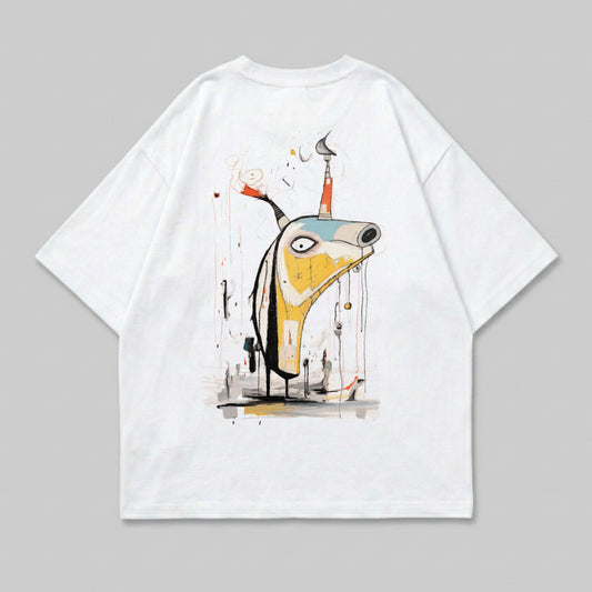 Abstract Whimsical Creature Art Back Print T-shirt product type