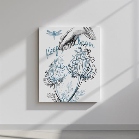 Quadro canvas Keep Clean