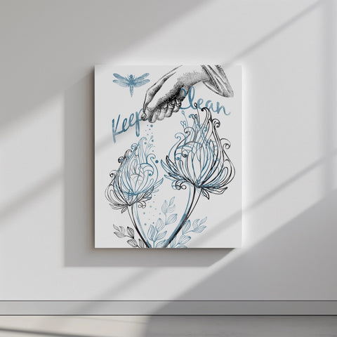 Quadro canvas Keep Clean
