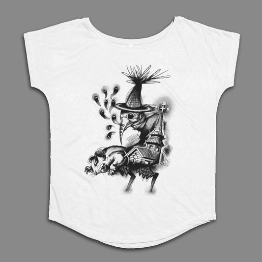 Plague Doctor Illustration Gothic Graphic Shirt