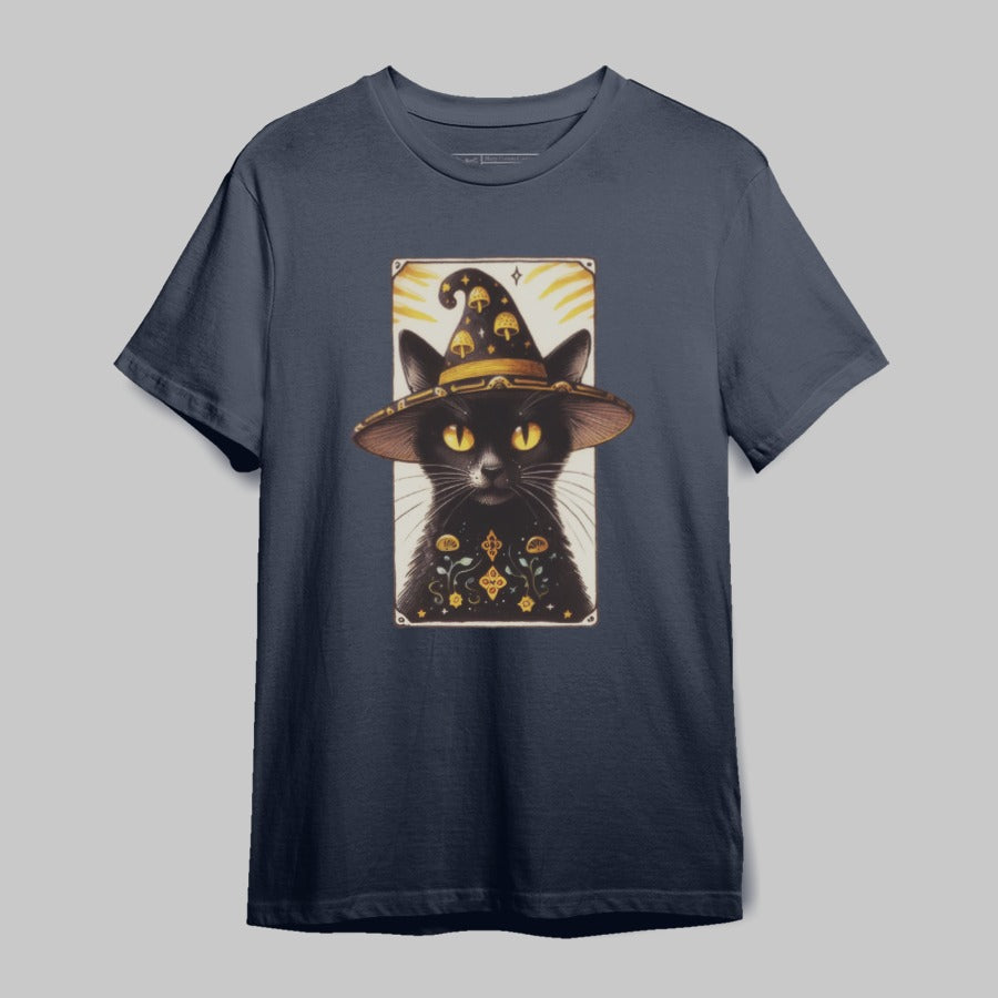 Mystical Cat with Wizard Hat Graphic Tee product type