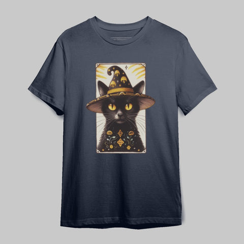 Mystical Cat with Wizard Hat Graphic Tee product type