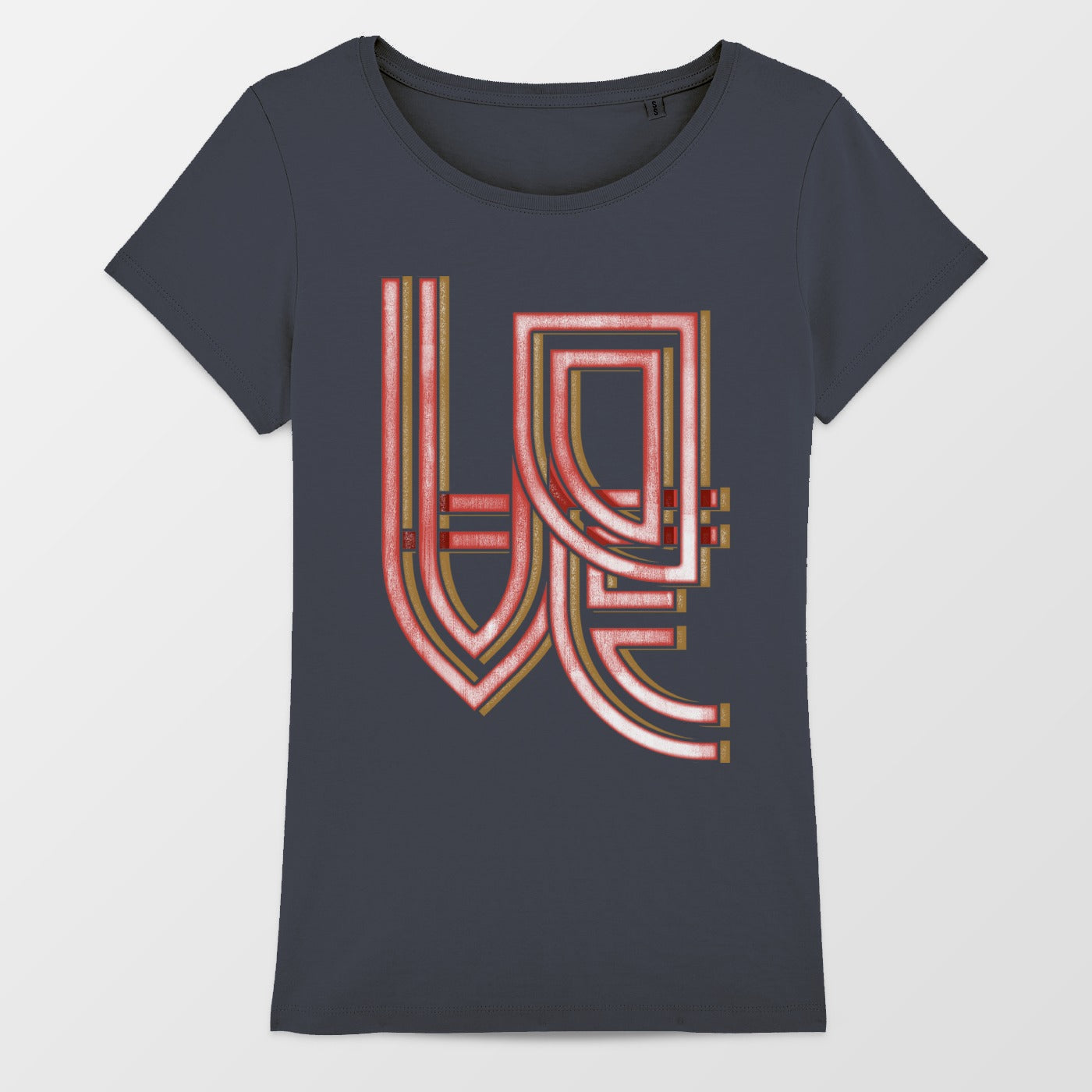 Bold Love Graphic Design Dark T-shirt Product