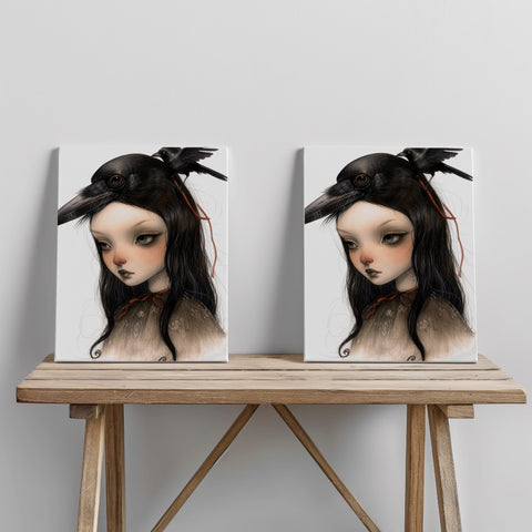 Quadro canvas lady-corvo