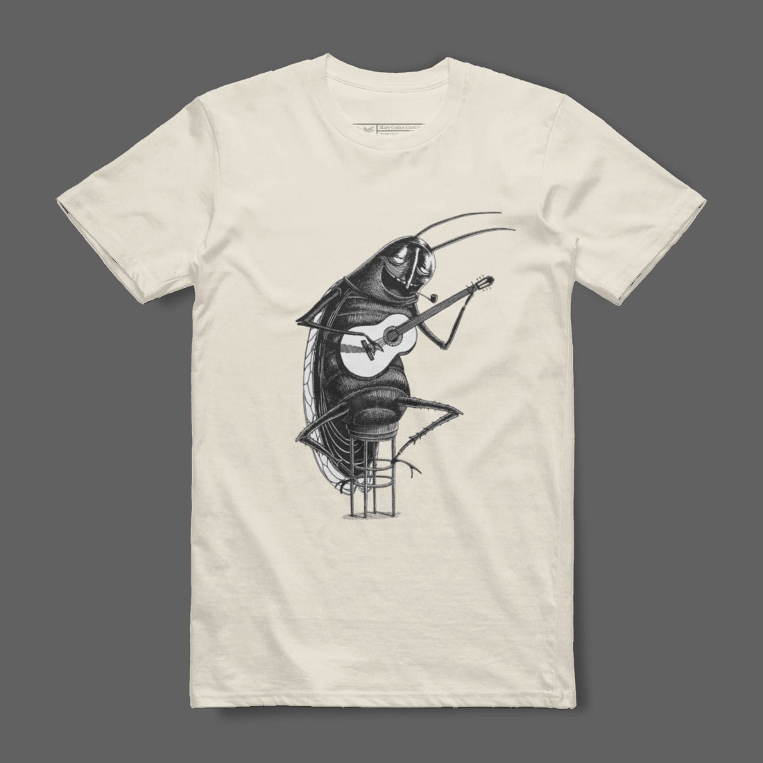 Guitar Playing Insect Graphic T-Shirt Fun Apparel