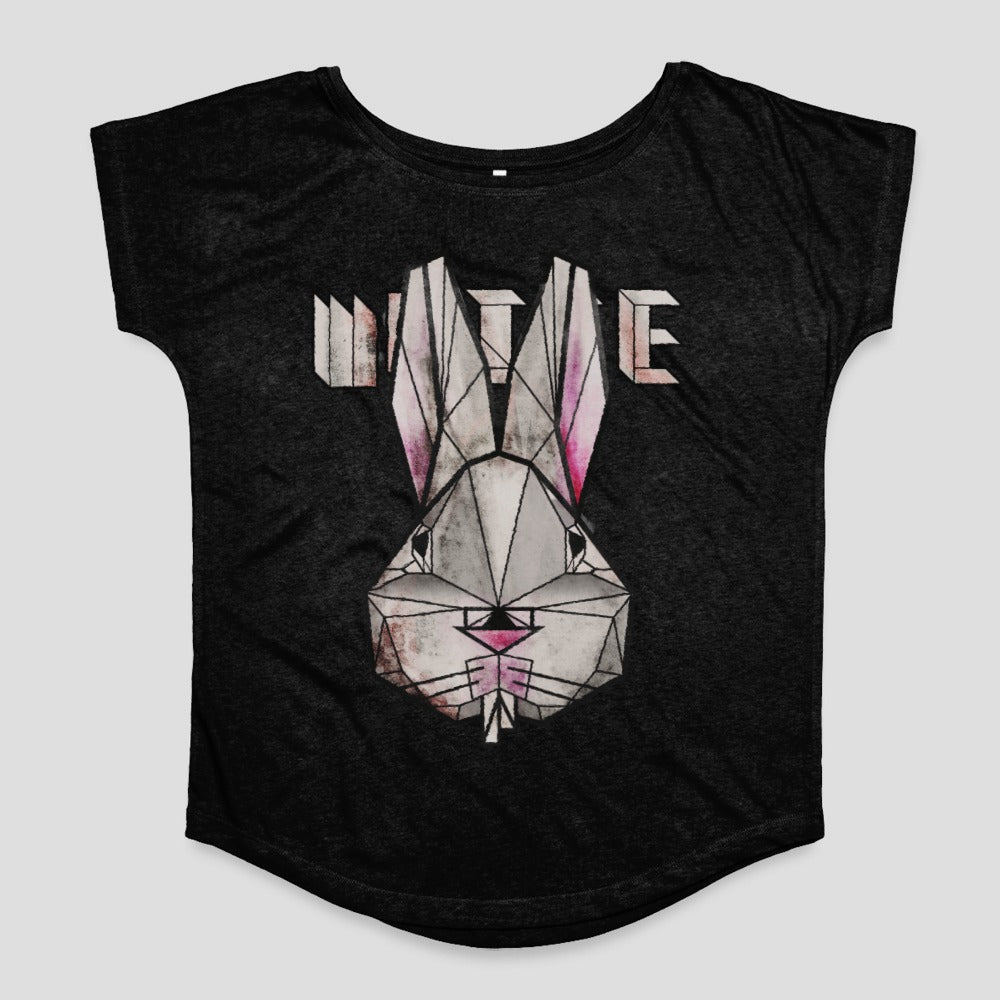 Geometric Rabbit Design with Text Graphic T-shirt