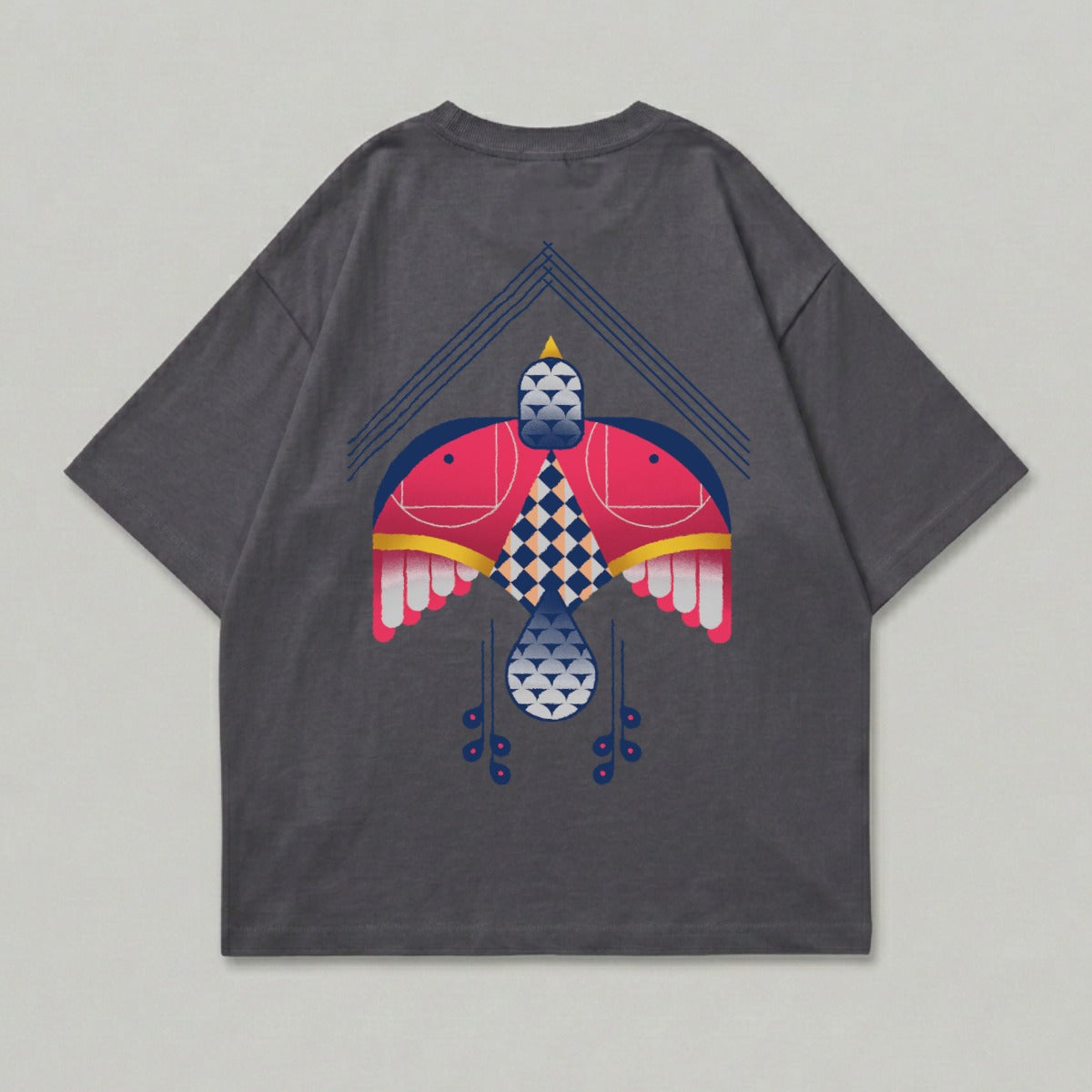 Stylized Abstract Geometric Bird Art Print product type