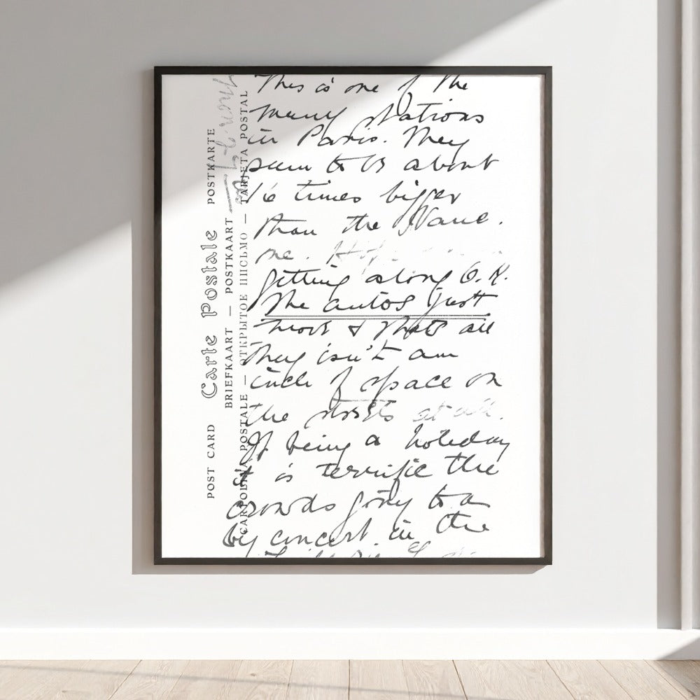 Handwritten Script Framed Wall Art Decor Product