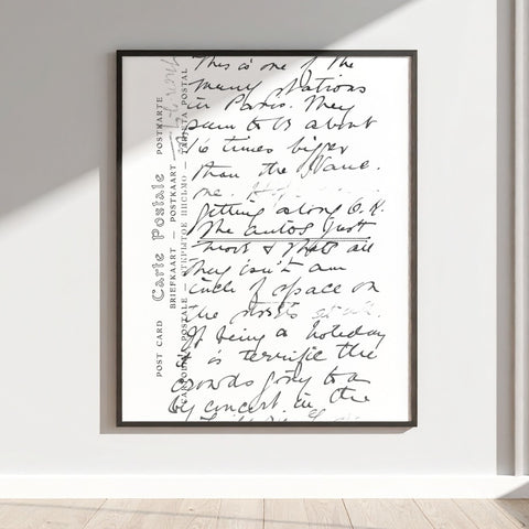 Handwritten Script Framed Wall Art Decor Product