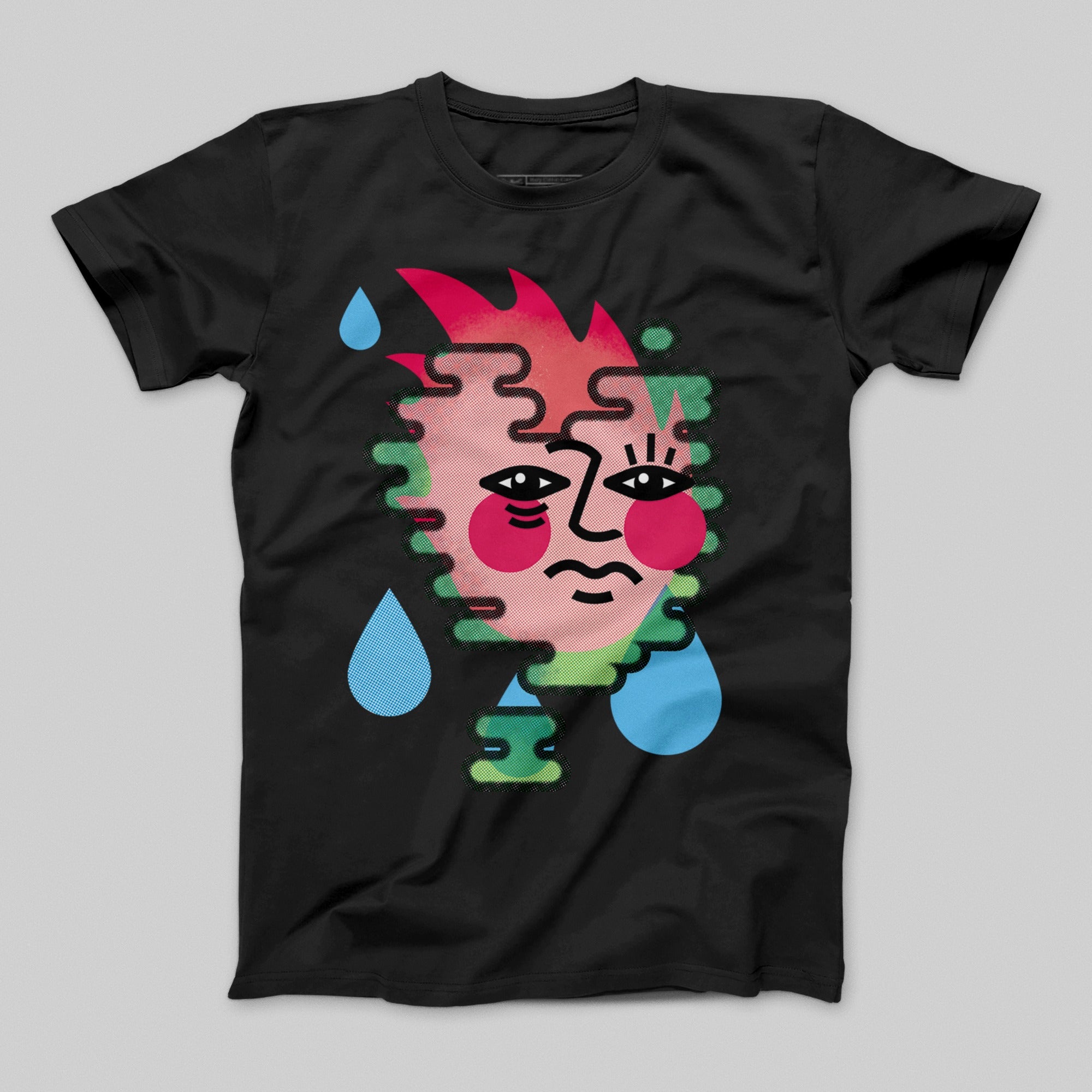 Abstract Colorful Face Art Design T-shirt