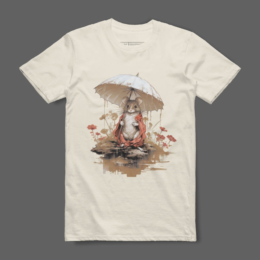 Cute Bunny Holding an Umbrella Graphic T-Shirt