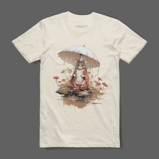 Cute Bunny Holding an Umbrella Graphic T-Shirt