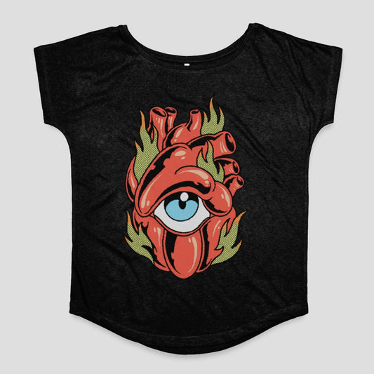 Eye and Heart Graphic Tee Perfect for Unique Style