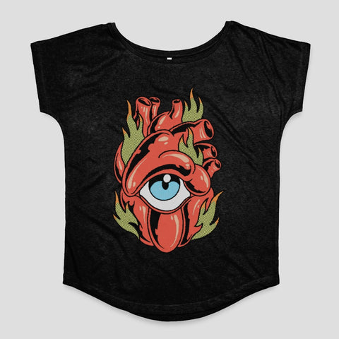 Eye and Heart Graphic Tee Perfect for Unique Style