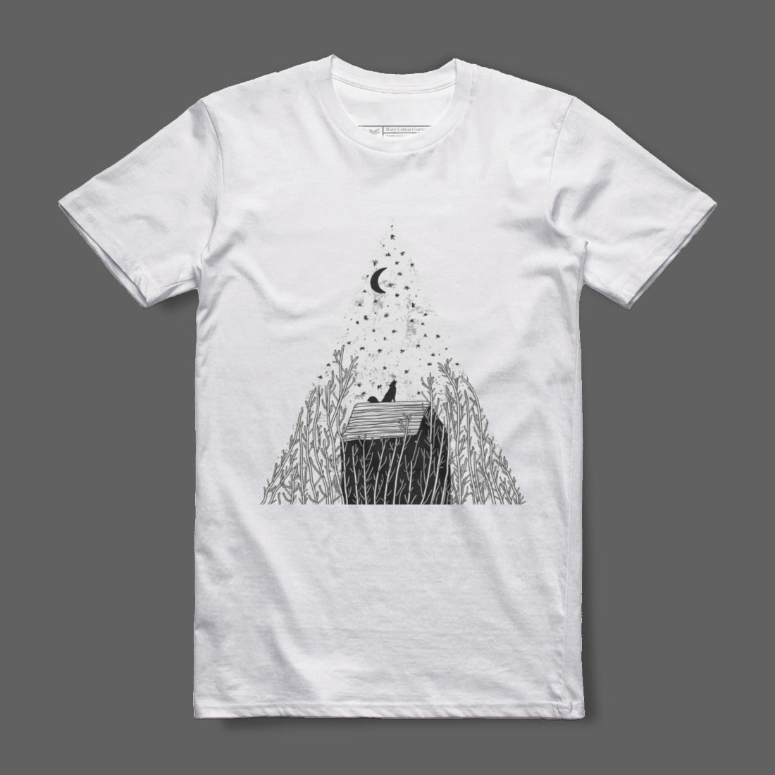 Campsite Under Starry Night Graphic Tee