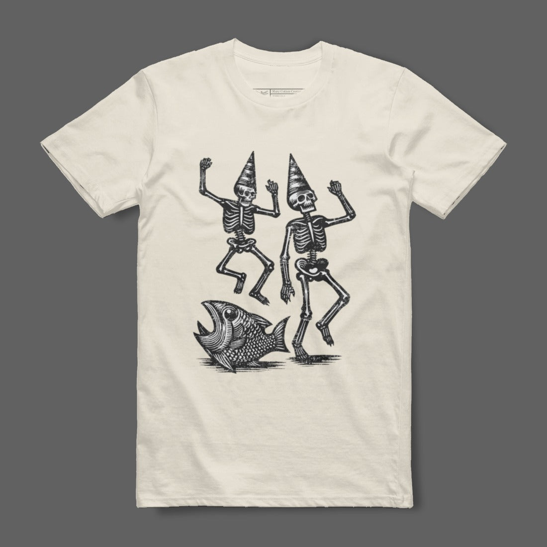 Dancing Skeletons Fish Graphic T-Shirt Design