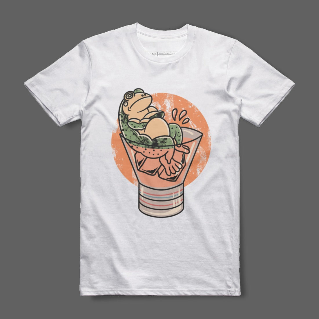 Relaxing Frog in a Glass Graphic T-shirt