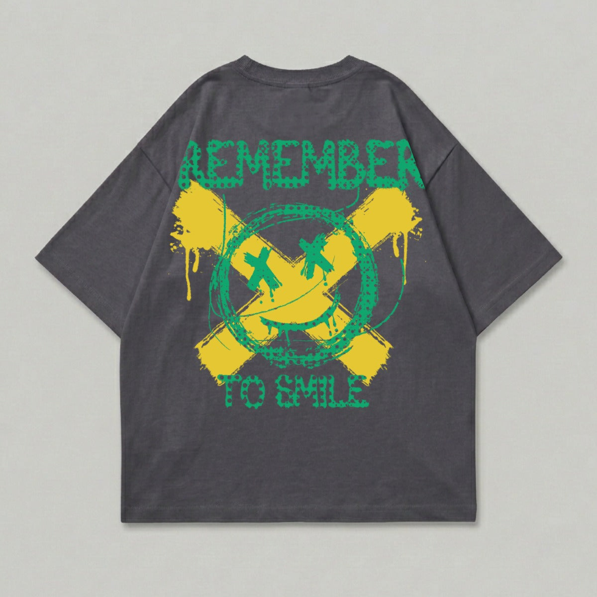 Remember To Smile Graphic Dark Gray Yellow Green product