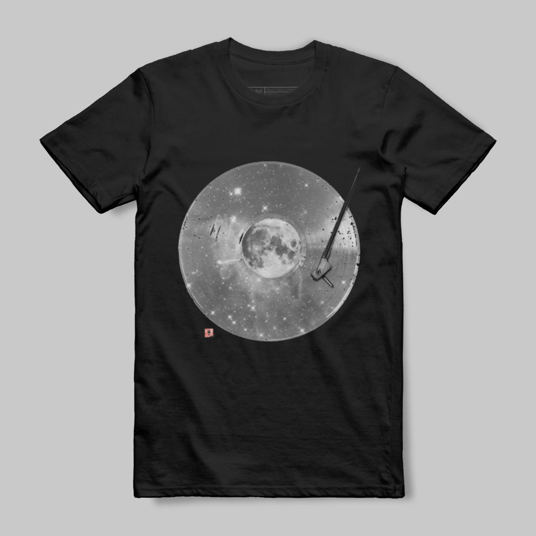Moon Vinyl Record Design Graphic T-Shirt
