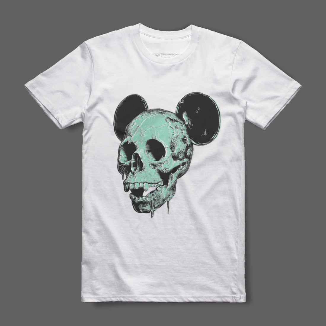 Skull with Mickey Mouse Ears Graphic T-Shirt