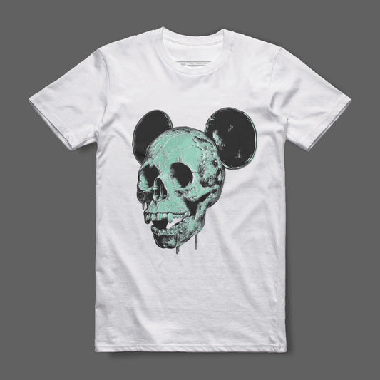Skull with Mickey Mouse Ears Graphic T-Shirt