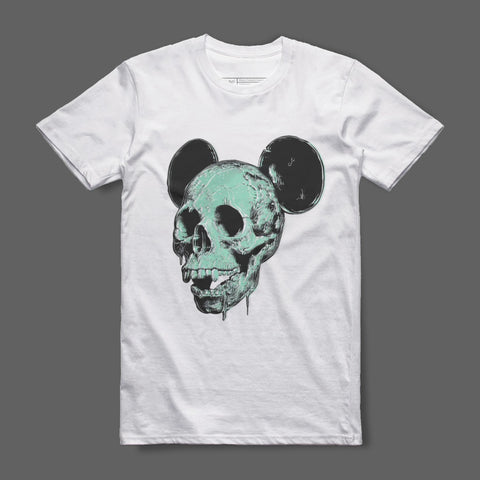 Skull with Mickey Mouse Ears Graphic T-Shirt