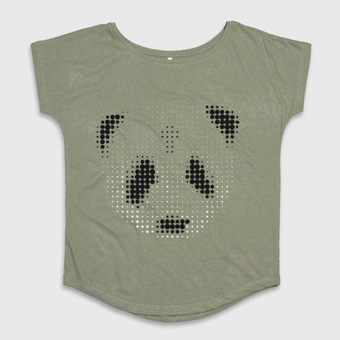 Panda Face Dotted Pattern Graphic Tee Product