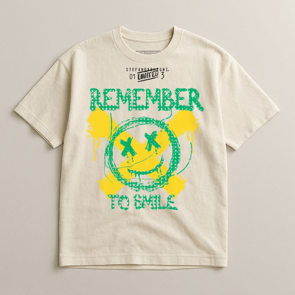 Remember to Smile Graphic Print T-Shirt