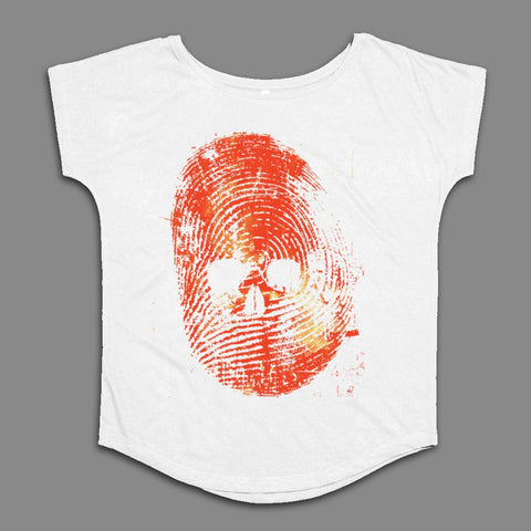Distinctive Skull Fingerprint Design T-Shirt