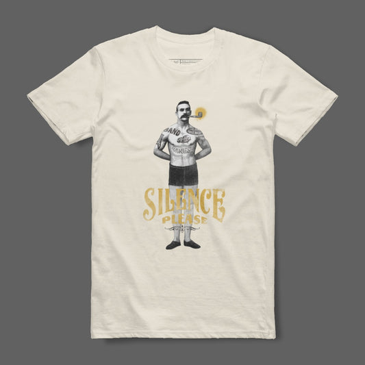 Silence Please Graphic Printed T-Shirt for Men