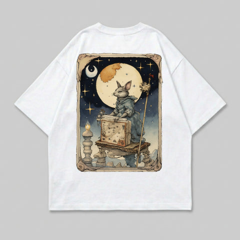 Mystic Rabbit Scholar Celestial Night Scene product type