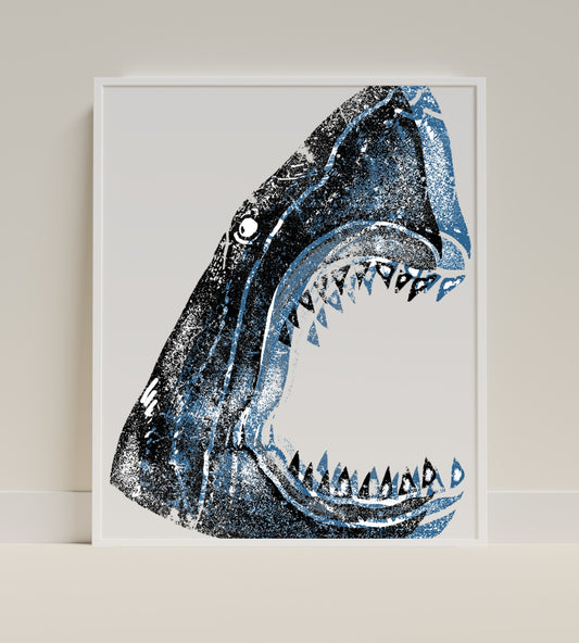 Stunning Shark Artwork Print for Home and Office Decor