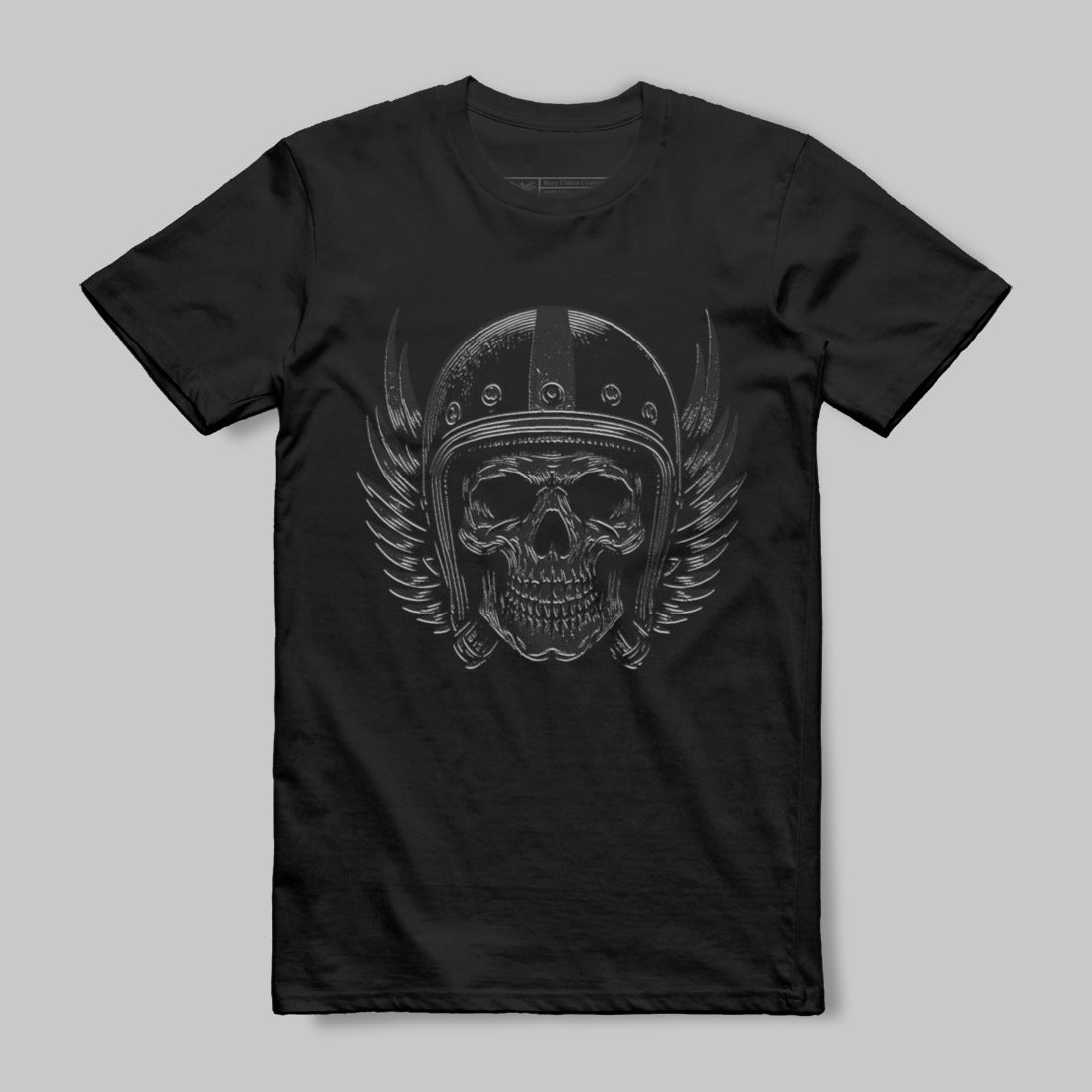 Vintage Skull Wings Graphic Tee Shirt