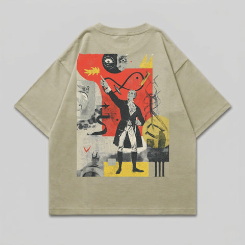 Historic Figure Visionary Abstract Art Print product type
Graphic Tee
Art Print
Abstract Art
Surrealism
Vintage Style
Retro Design
Historical Figure
Alchemist Print
Mystical Art
Artistic Tee
Unique Design
Streetwear
Casual Wear
Beige Shirt
Red Graphic
Yellow Accents
Black White Art
Statement Piece
Oversized Tee
Pop Art