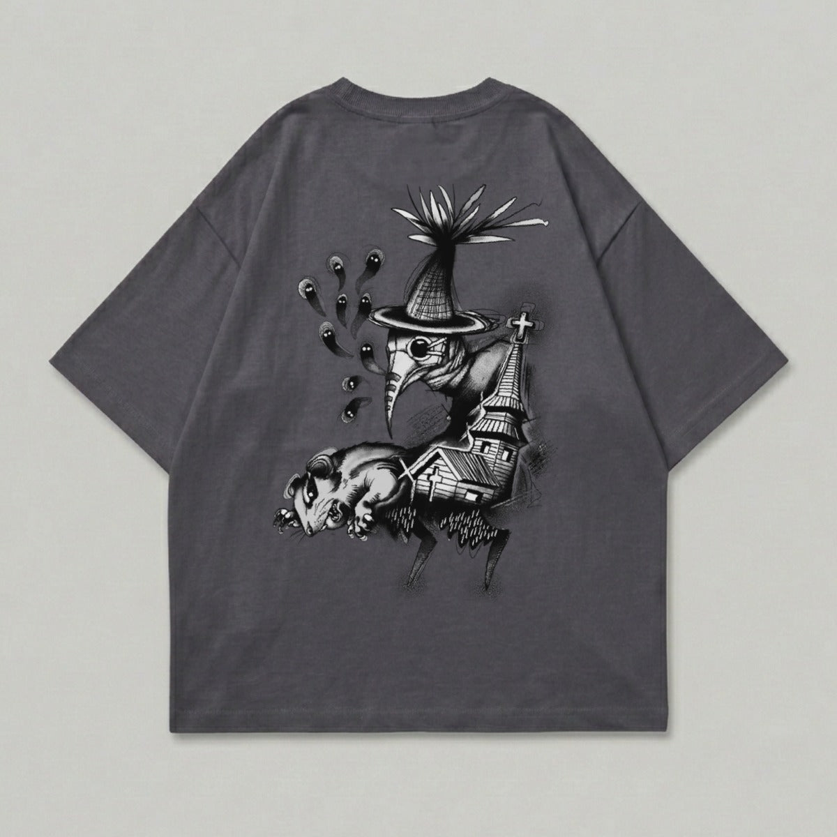 Plague Doctor Rat Church Ghosts Dark Design T-Shirt product type