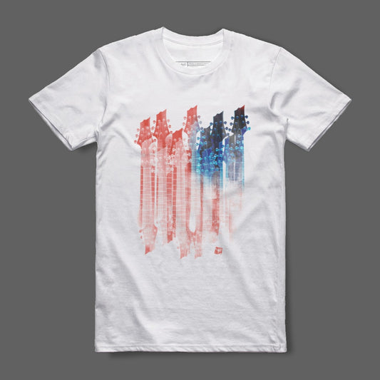 Stylish Graphic Tee Featuring Red Blue Design Shirt