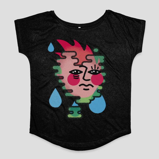 Artistic Vibrant Abstract Face Print Shirt